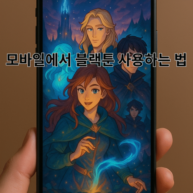 모바일에서 블랙툰 사용하는 법 총정리