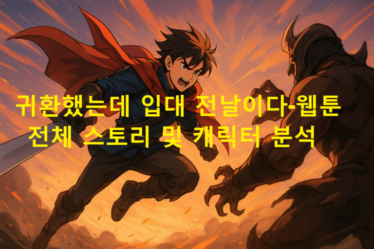 귀환했는데 입대 전날이다-웹툰 |전체 스토리 및 캐릭터 분석
