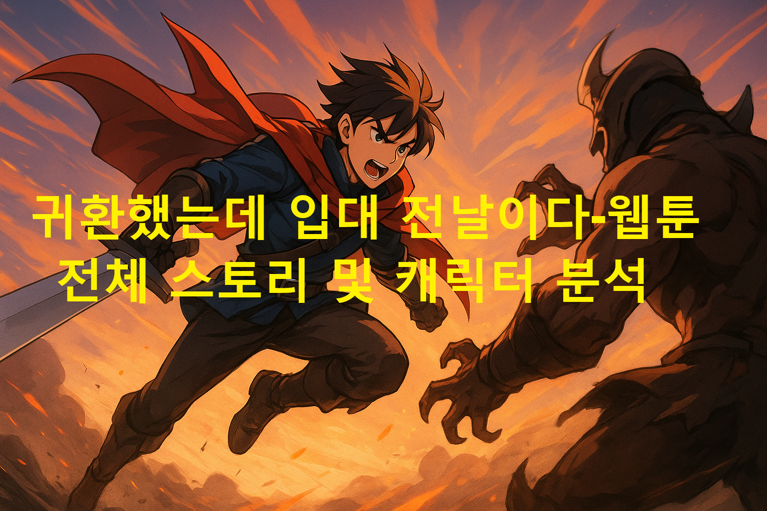 귀환했는데 입대 전날이다-웹툰 |전체 스토리 및 캐릭터 분석