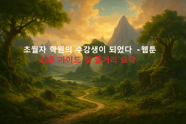 초월자 학원의 수강생이 되었다 – 웹툰 | 최종 가이드 및 줄거리 요약