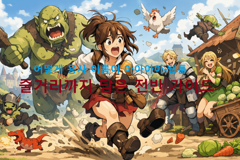 어떻게 용사 이름이 아아아아-웹툰