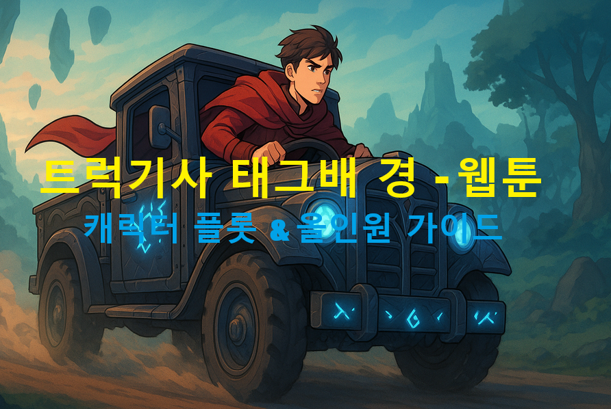 트럭기사 태그배 경 - 웹툰