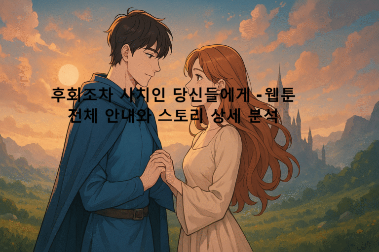 후회조차 사치인 당신들에게 - 웹툰