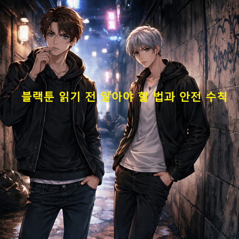 블랙툰 읽기 전 알아야 할 법과 안전 수칙