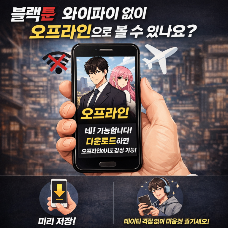 블랙툰 와이파이 없이 오프라인으로 볼 수 있나요