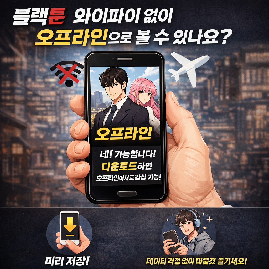 블랙툰 와이파이 없이 오프라인으로 볼 수 있나요